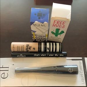 Eye make up and nail polish